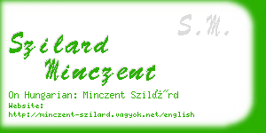 szilard minczent business card